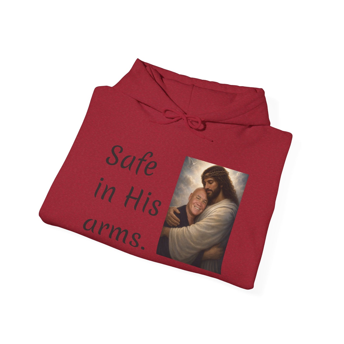 Add your loved ones face! Safe in His arms
