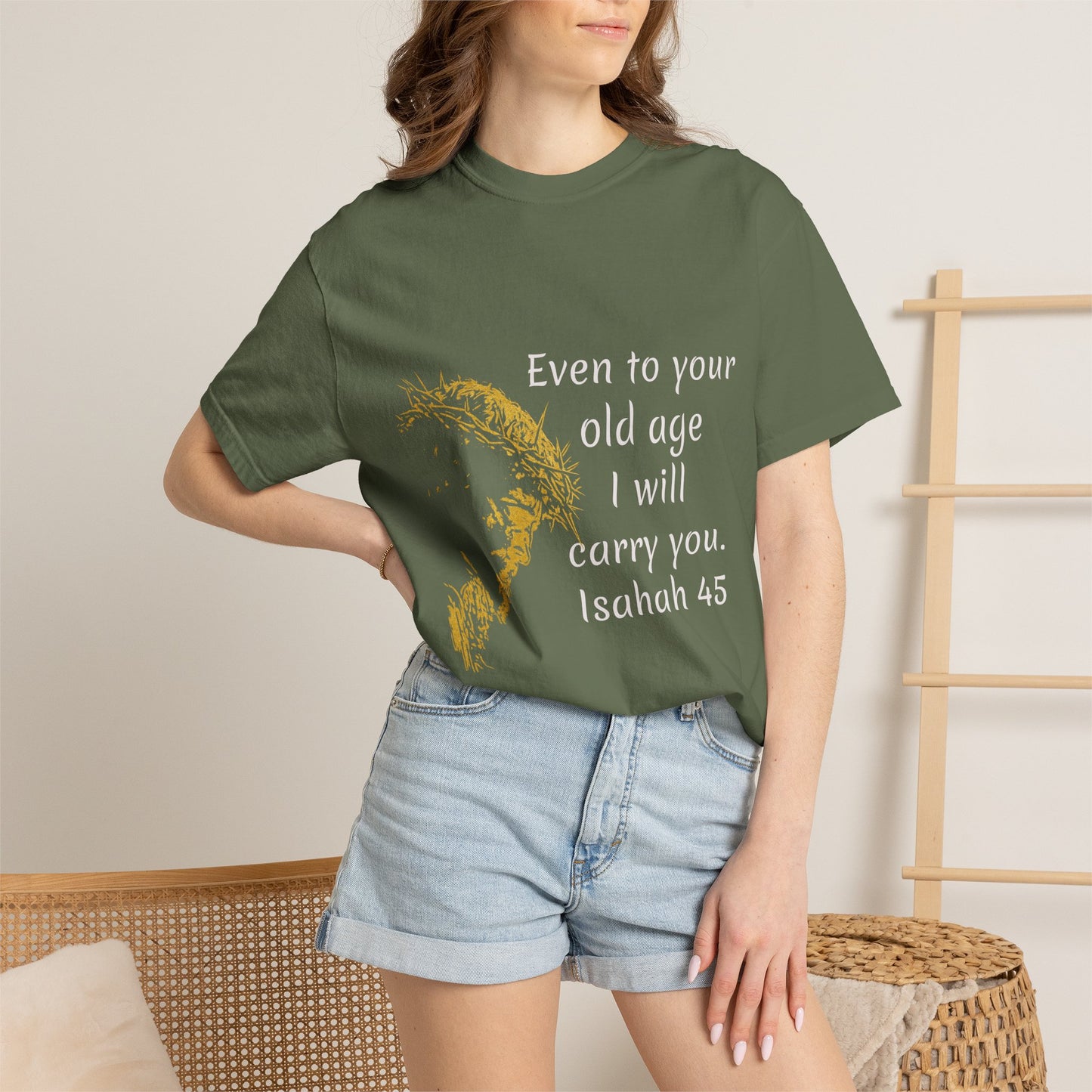 Isaiah 46-old ageHug T-Shirt | Christian Faith Prayer Tee