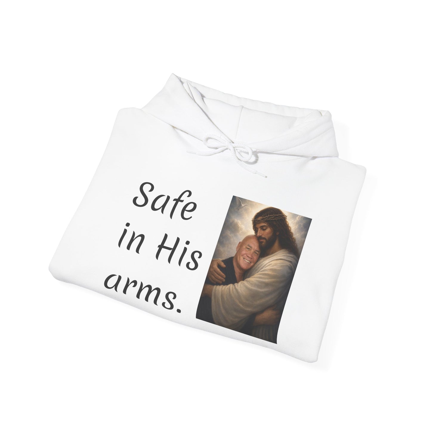 Add your loved ones face! Safe in His arms