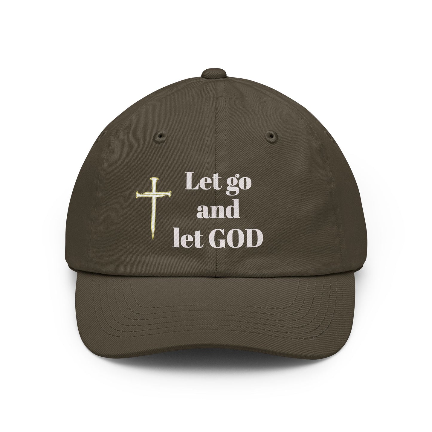Let go and let God hat | Customizable Embroidered Text Cap
