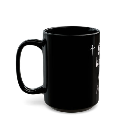 God Knows Your Heart Black Mug