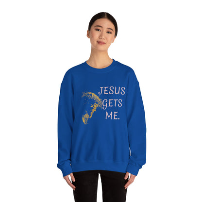 Jesus gets me Sweatshirt | Christian Faith Graphic Pullover