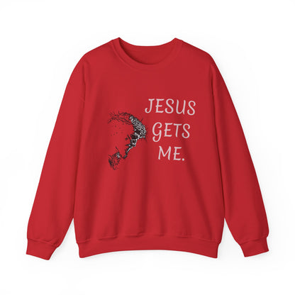 Jesus gets me Sweatshirt | Christian Faith Graphic Pullover