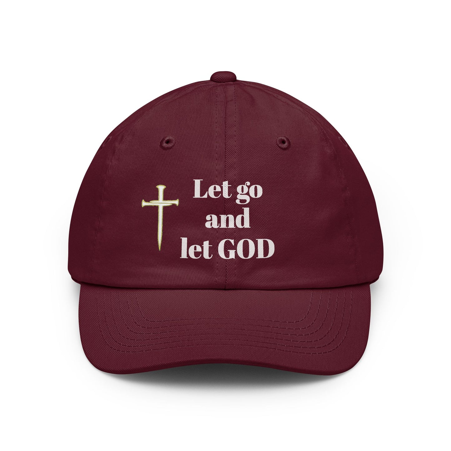 Let go and let God hat | Customizable Embroidered Text Cap