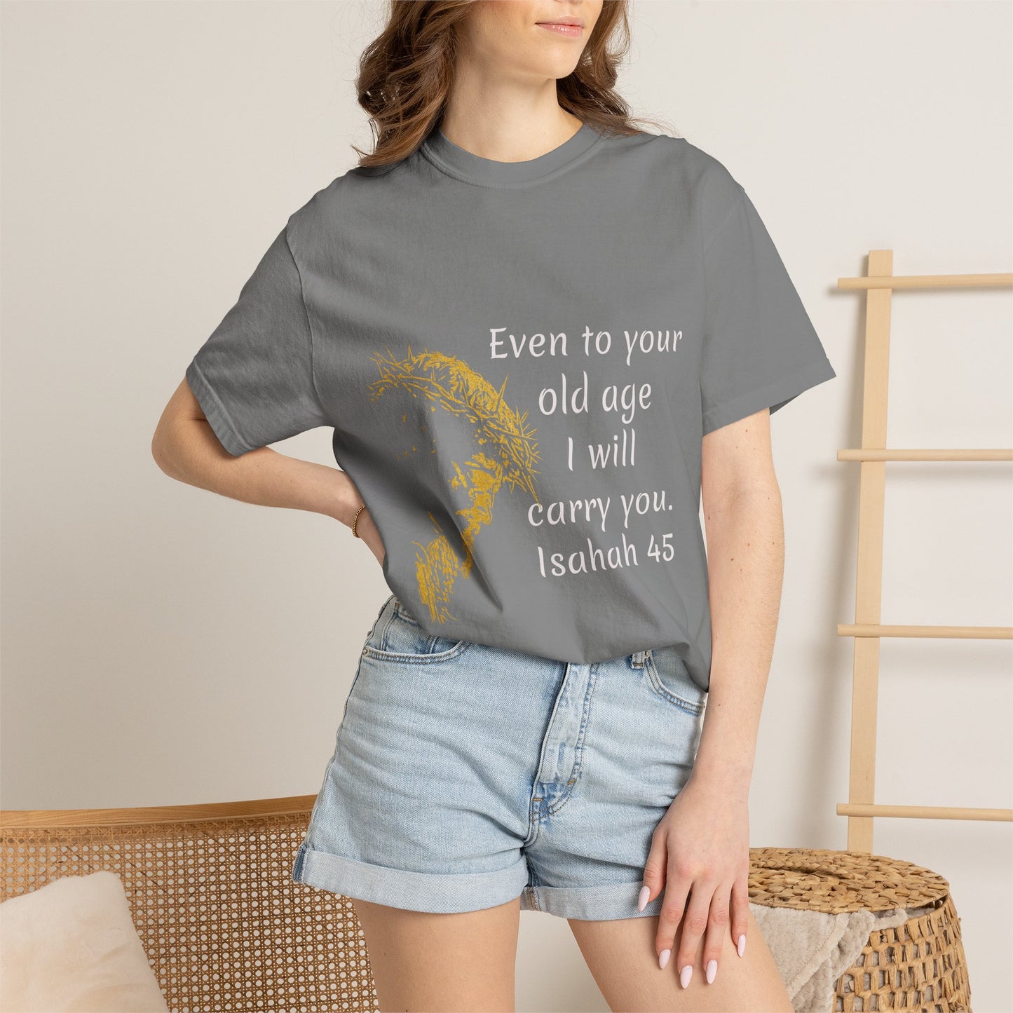 Isaiah 46-old ageHug T-Shirt | Christian Faith Prayer Tee