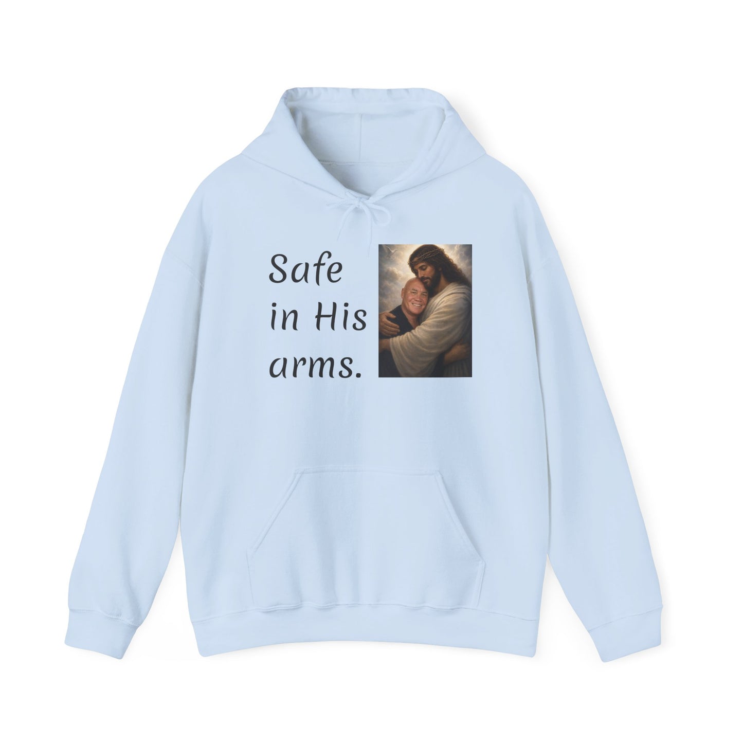 Add your loved ones face! Safe in His arms