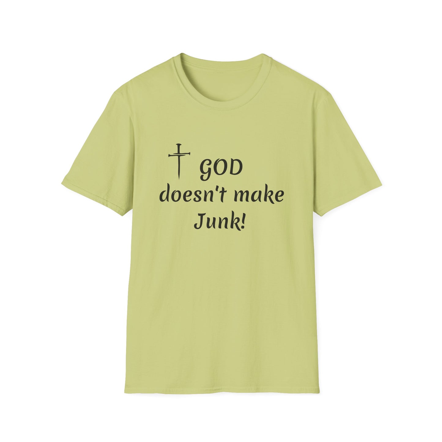 GOD doesn’t make junk! T-Shirt | Religious Faith Typography Tee