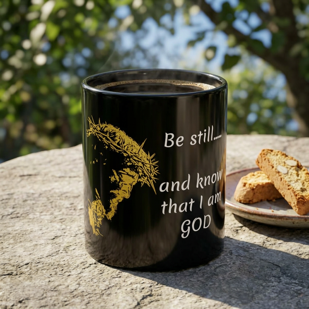 Knit by GOD Black Mug (11oz, 15oz)