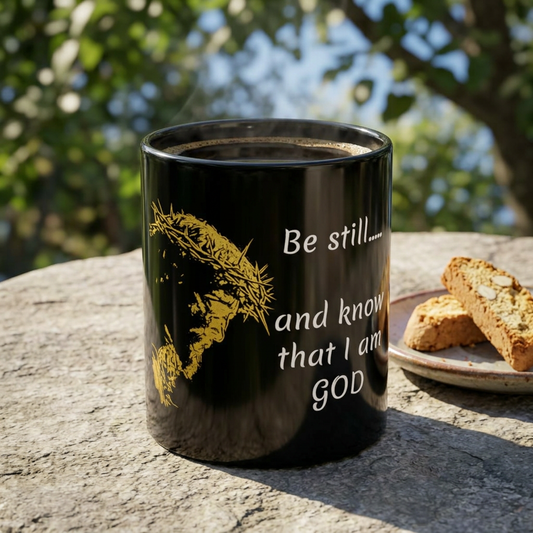 Knit by GOD Black Mug (11oz, 15oz)