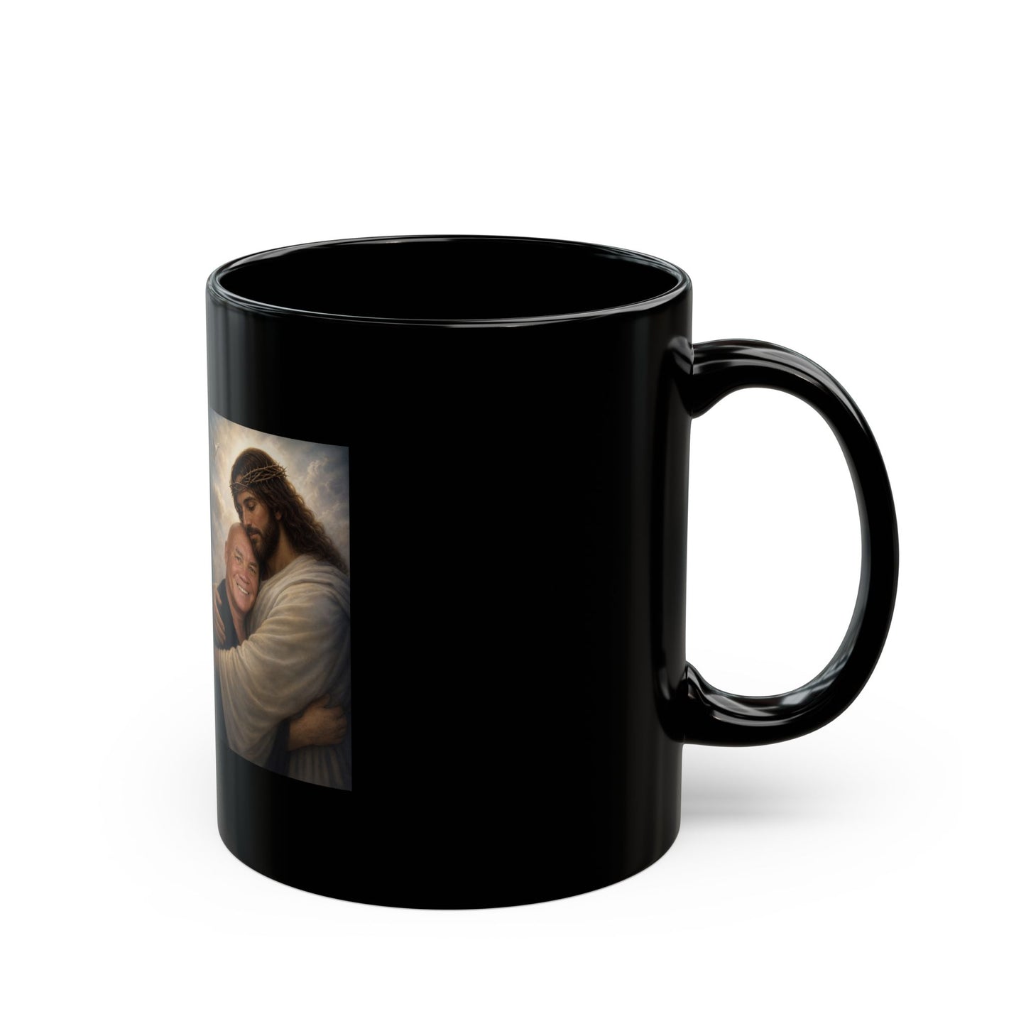 ADD YOUR FACE -He’s got me.  Black Mug (11oz, 15oz)