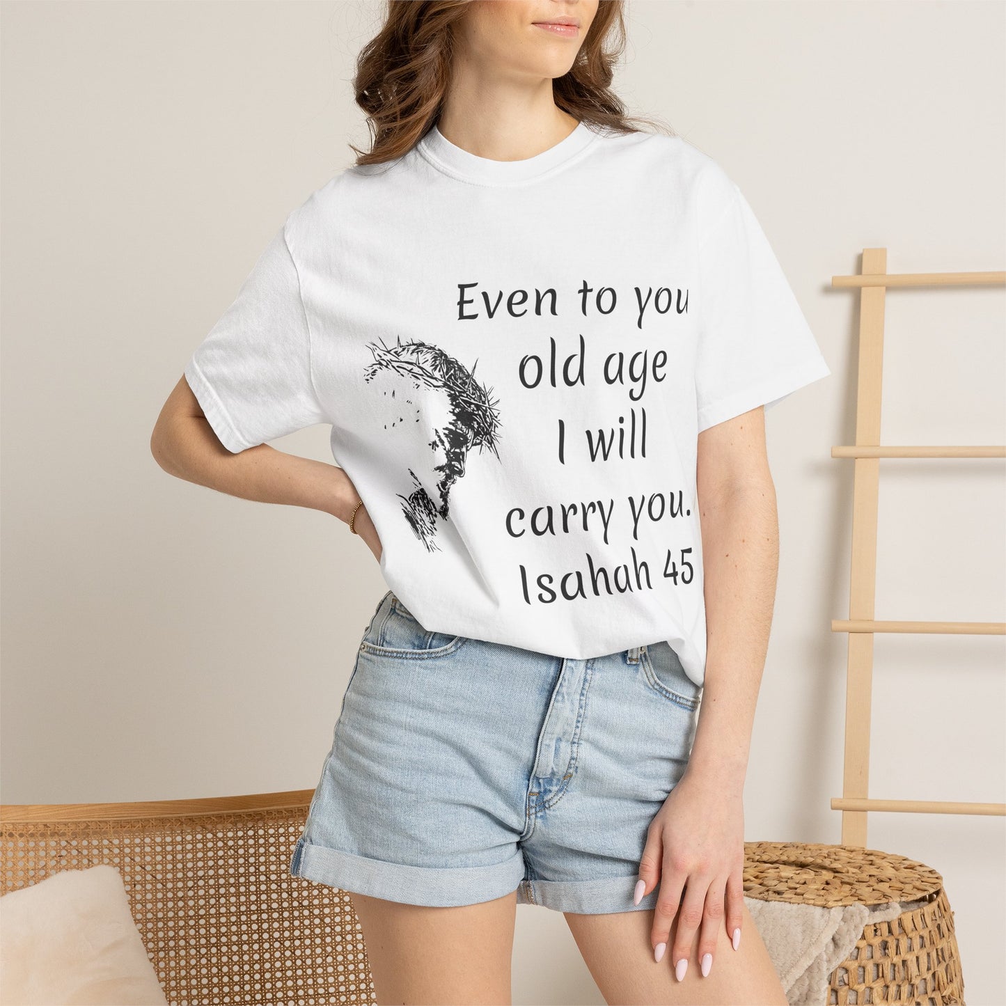 Isaiah 46-old ageHug T-Shirt | Christian Faith Prayer Tee