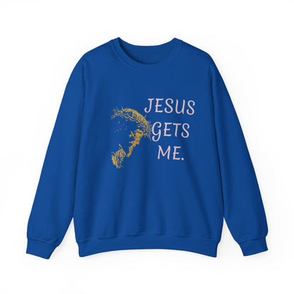 Jesus gets me Sweatshirt | Christian Faith Graphic Pullover