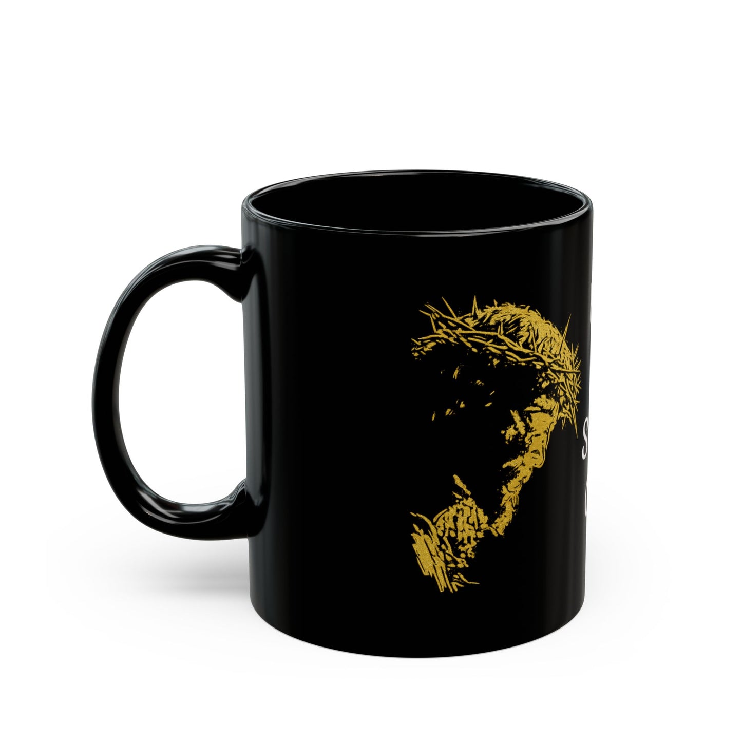 Knit by GOD Black Mug (11oz, 15oz)