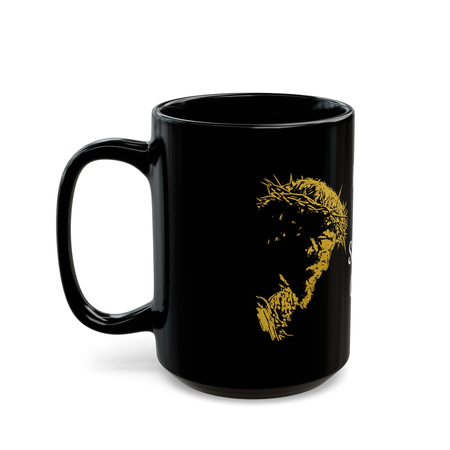 Knit by GOD Black Mug (11oz, 15oz)