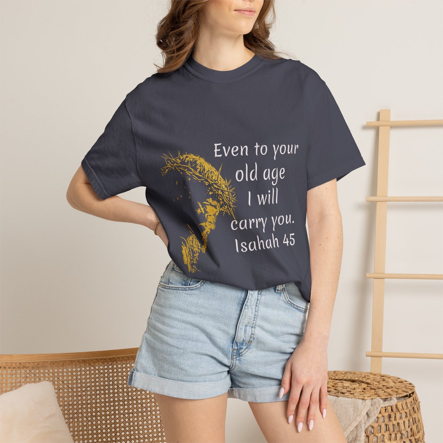 Isaiah 46-old ageHug T-Shirt | Christian Faith Prayer Tee