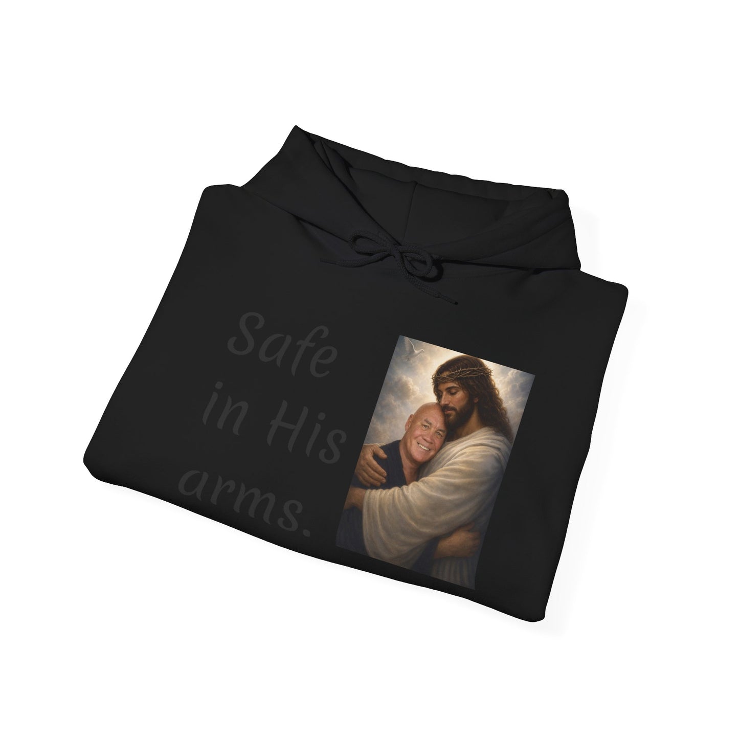 Add your loved ones face! Safe in His arms