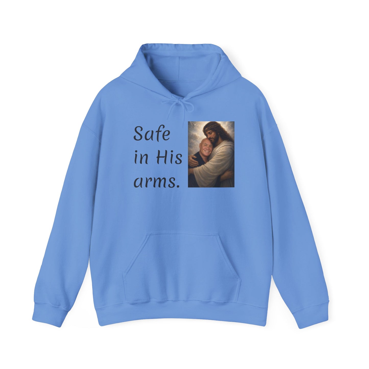 Add your loved ones face! Safe in His arms