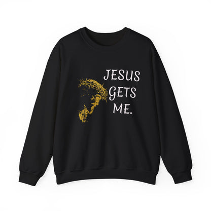 Jesus gets me Sweatshirt | Christian Faith Graphic Pullover