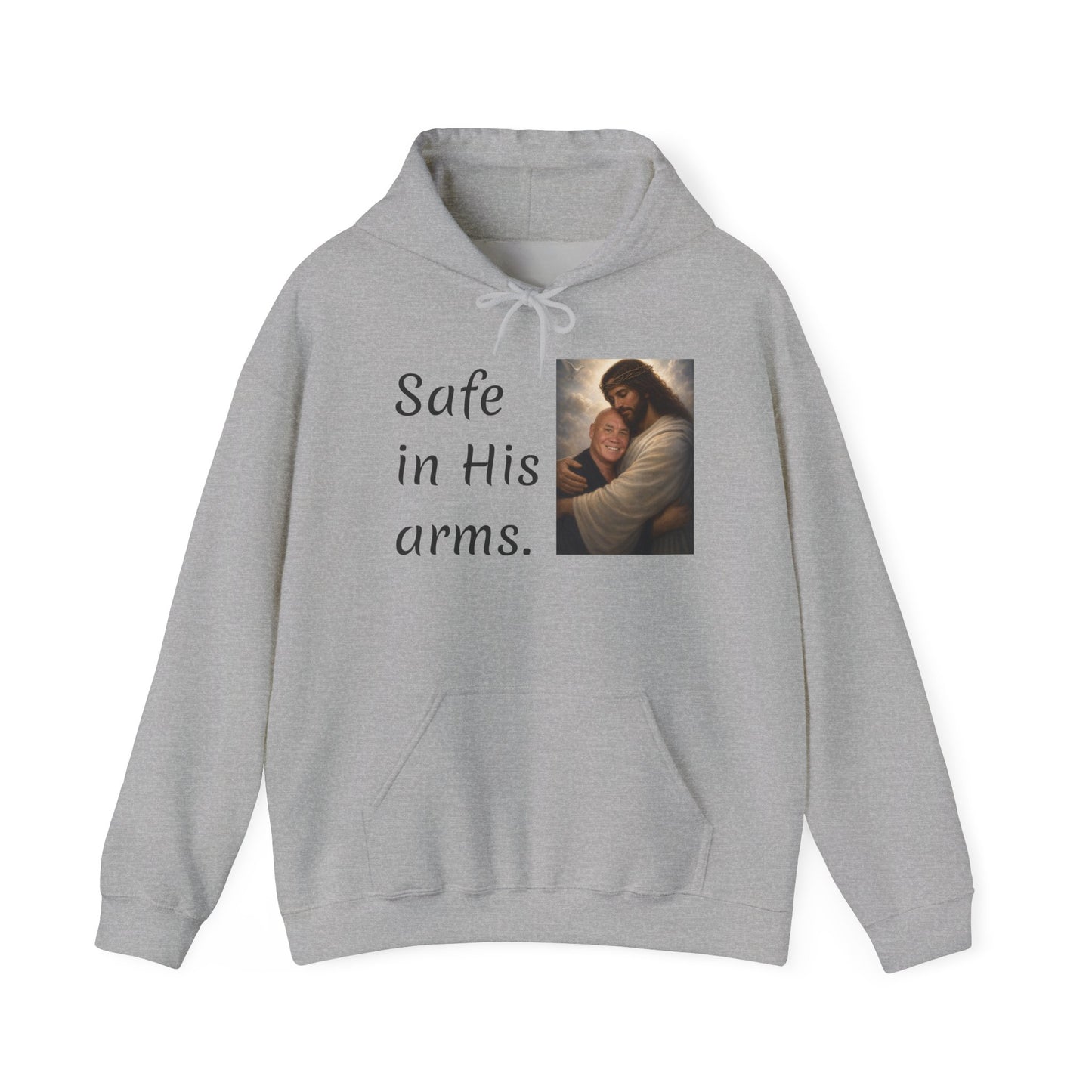 Add your loved ones face! Safe in His arms