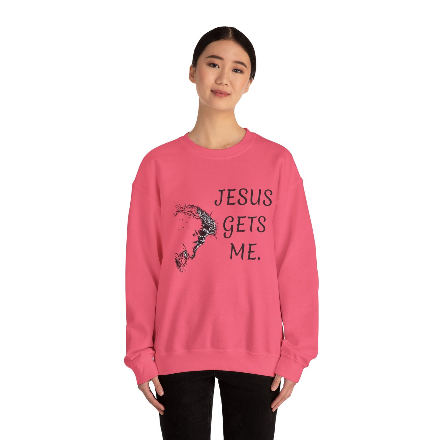 Jesus gets me Sweatshirt | Christian Faith Graphic Pullover