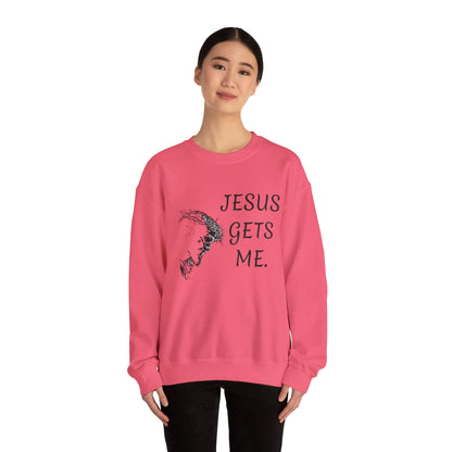 Jesus gets me Sweatshirt | Christian Faith Graphic Pullover