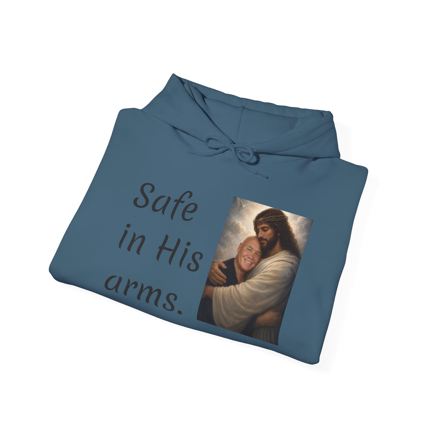 Add your loved ones face! Safe in His arms