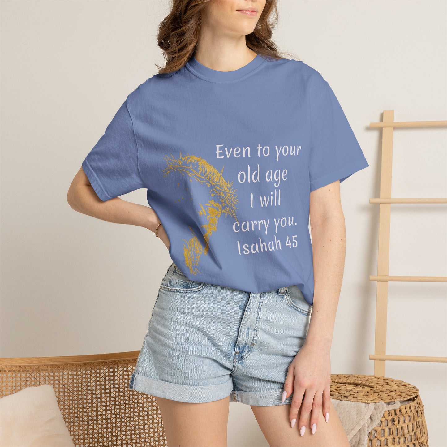 Isaiah 46-old ageHug T-Shirt | Christian Faith Prayer Tee